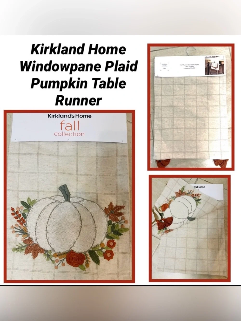 Kirkland Home Pumpkin Table Runner